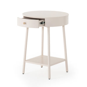 Van Nightstand In Matte Alabaster