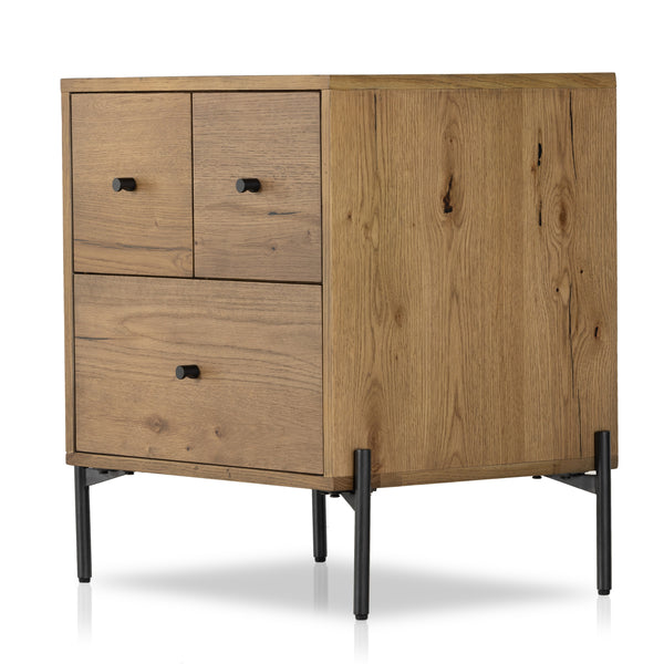 Eaton Nightstand In Amber Oak Resin