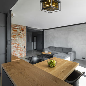 Infinity 4 Light Flush Mount in Misty Charcoal Finish