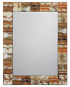 Medium Rectangular Wall Rectangle Mirror in Natural Faux Horn