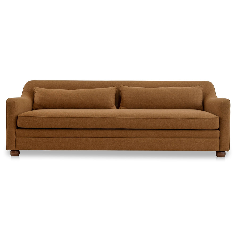 Moe's Amira Sofa with High Back in Rust