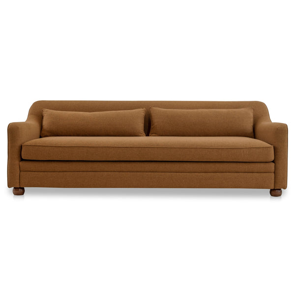 Moe's Amira Sofa with High Back in Rust