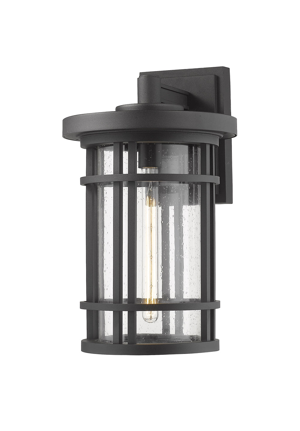 Jordan 1 Light Outdoor Wall Sconce in Black Finish