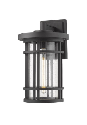 Jordan 1 Light Outdoor Wall Sconce in Black Finish