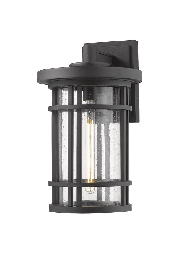 Jordan 1 Light Outdoor Wall Sconce in Black Finish