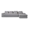 Thomas Right Sectional Grey with Feather Blend