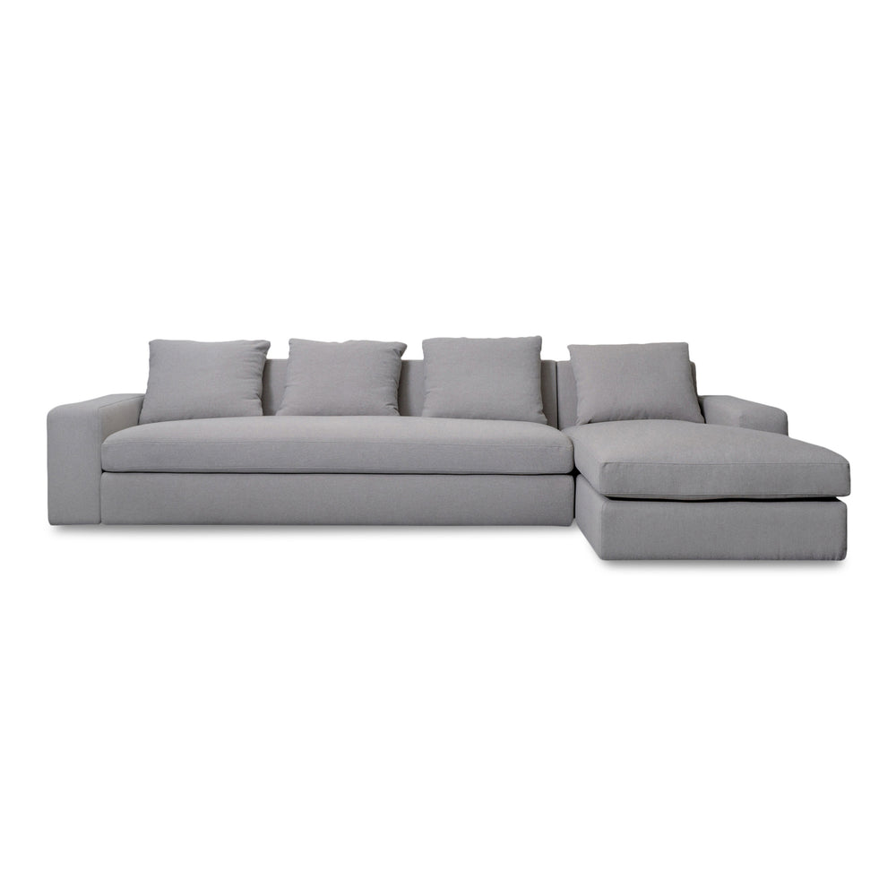 Thomas Right Sectional Grey with Feather Blend