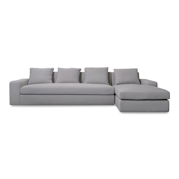 Thomas Right Sectional Grey with Feather Blend
