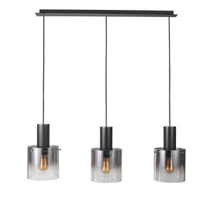 Henley AC11522SM Pendant in Satin Black & Smoke Glass