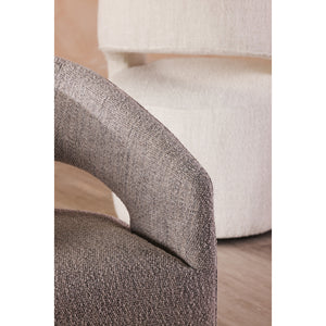 Moe's Barrow Rolling Dining Chair in Grey Storm