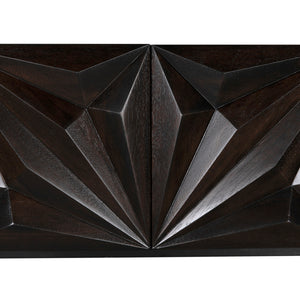 Zurich Console, Ebony Walnut with Iron