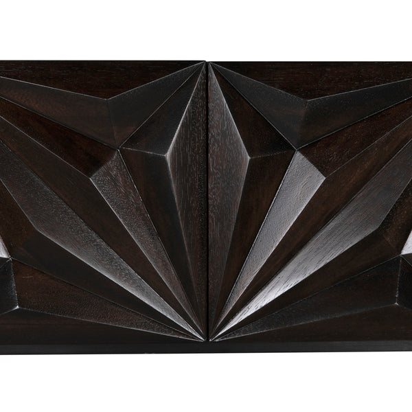 Zurich Console, Ebony Walnut with Iron