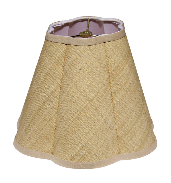 Scalloped Raffia Lamp Shade, Small