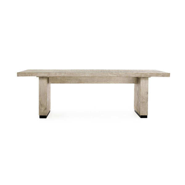 Lynx Solid Wood Dining Table in Antique White Finish