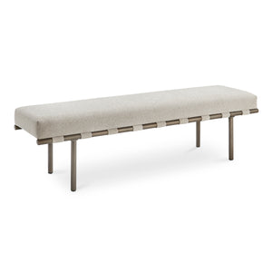 Moe's Carson Dining Bench in Beige