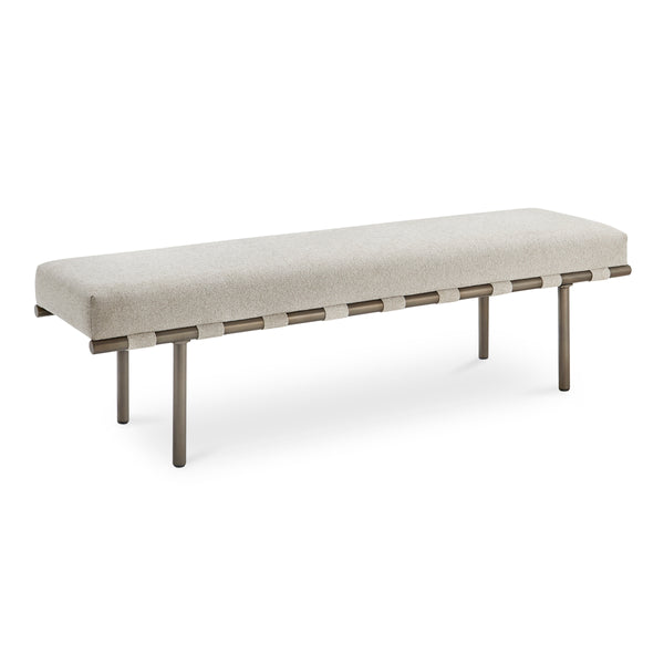 Moe's Carson Dining Bench in Beige