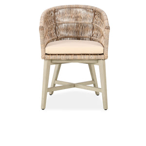 Collins Outdoor Dining Chair in Natural Wood & Sand