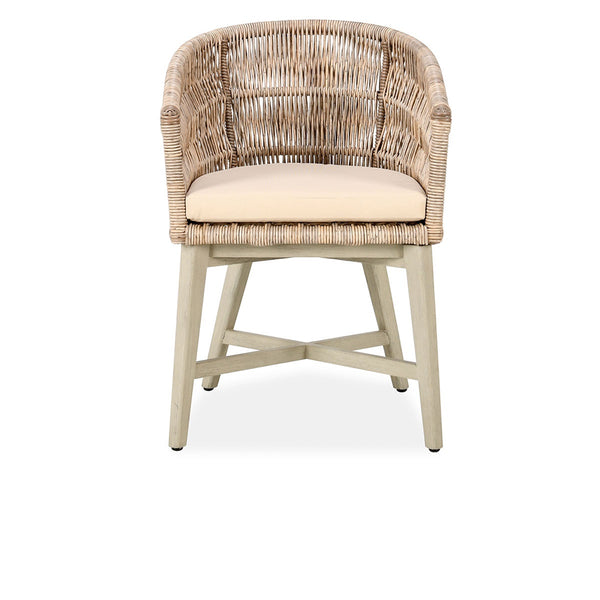 Collins Outdoor Dining Chair in Natural Wood & Sand