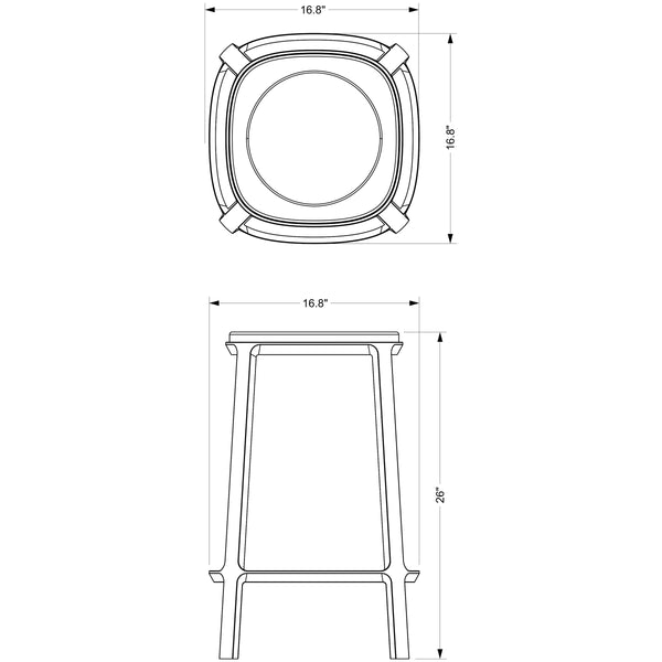 Alfie Marble Counter Stool