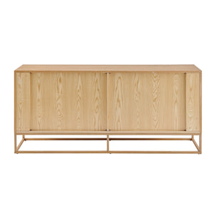 Ingrid KD Sideboard w/ 4 Doors, Natural 