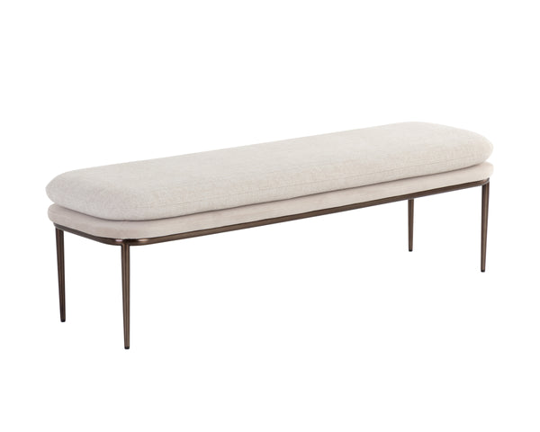 KOFFI BENCH - DARK BRONZE - CHACHA CREAM / MEG TAUPE
