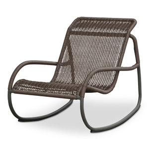Moe's Lyra Outdoor Rocking Chair in Brown