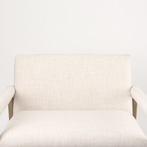 Palisades Cream Upholstery w/ Solid Wood Accent Chair