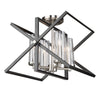 Vissini AC11471 Semi-Flush Mount in Matte Black & Polished Nickel