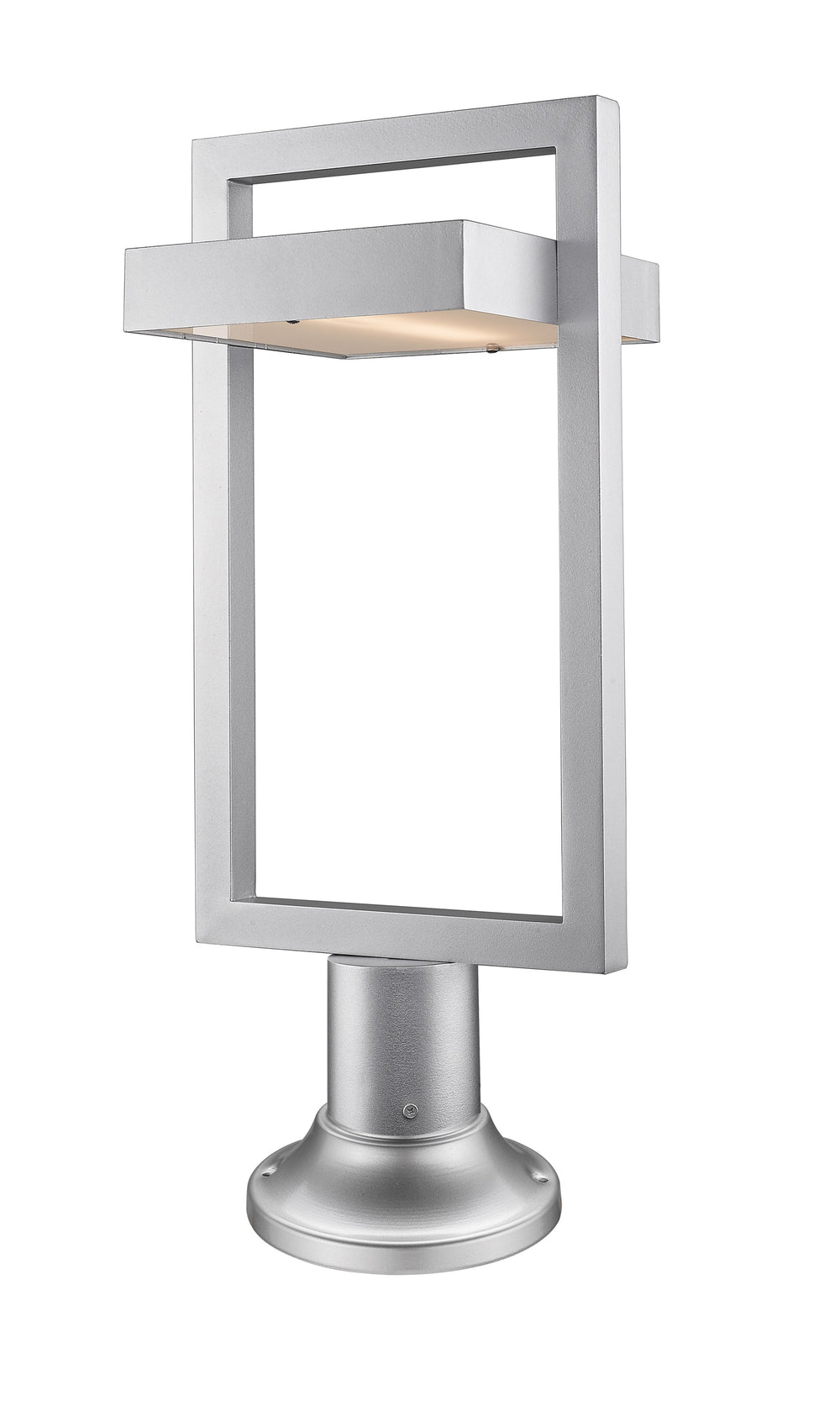 Luttrel 1 Light Outdoor Pier Mounted Fixture in Silver Finish