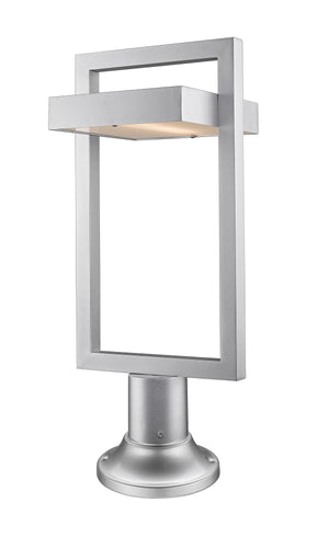Luttrel 1 Light Outdoor Pier Mounted Fixture in Silver Finish
