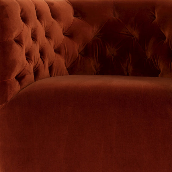 HANOVER TUFTED SWIVEL CHAIR-SAPPHIRE RUST