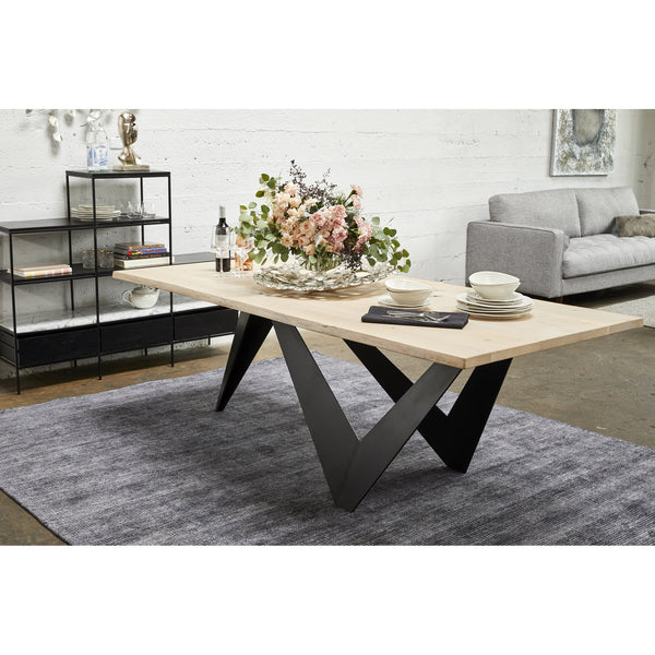 Moe's Bird Dining Table with Solid Oak Live Edge