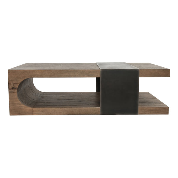 Danica Solid Wood Rectangle Coffee Table with Reclaimed Oak