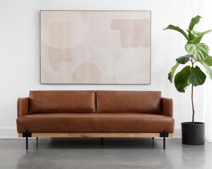 SAUL SOFA - SHALIMAR TOBACCO LEATHER