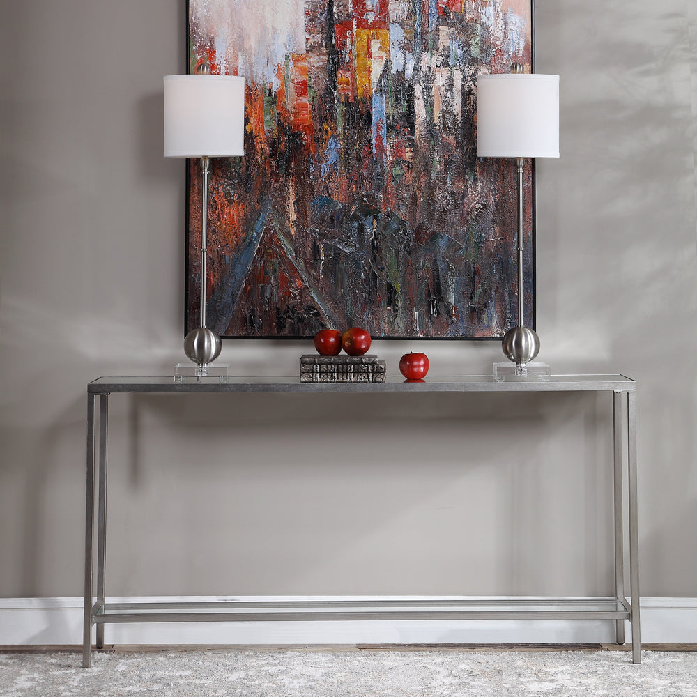 Hayley Console Table In Silver