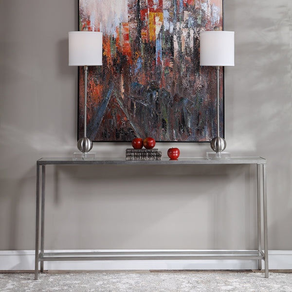 Hayley Console Table In Silver