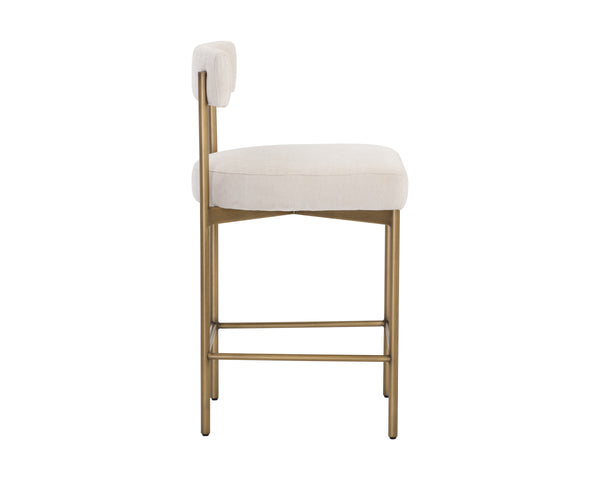 SENECA COUNTER STOOL - ANTIQUE BRASS - DANNY IVORY