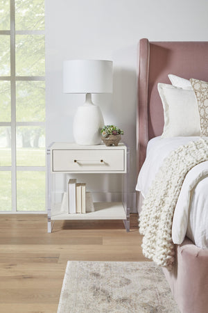 Sonia Shagreen 1-Drawer Nightstand