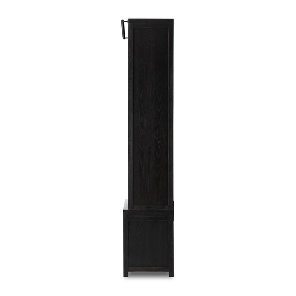 Admont Bookcase In Worn Black Veneer