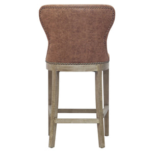 Dorsey Counter Stool Drift Wood Legs In Nubuck Chocolate