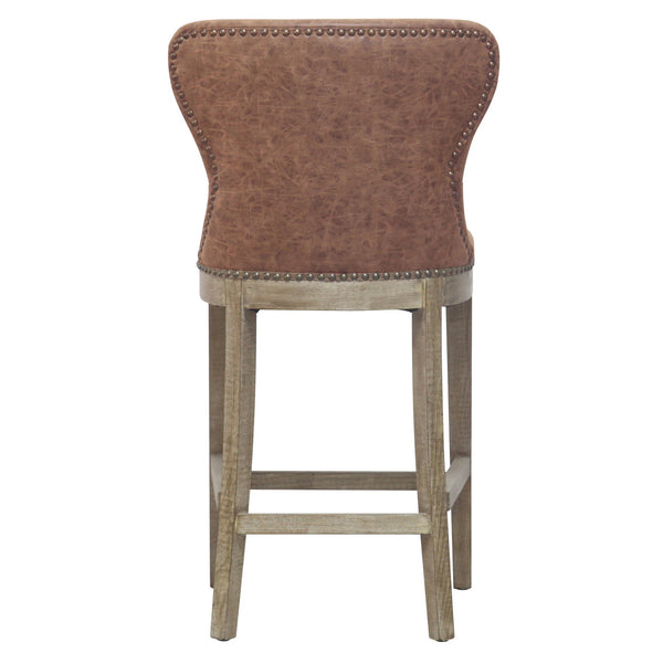 Dorsey Counter Stool Drift Wood Legs In Nubuck Chocolate
