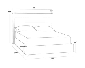 EMMIT BED - QUEEN - MERINO PEARL