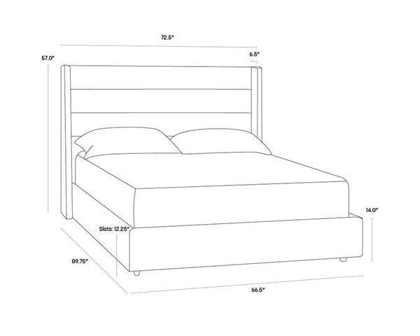 EMMIT BED - QUEEN - MERINO PEARL