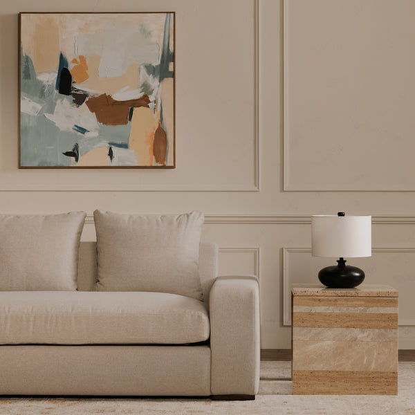 Moe's Thomas Grey Sofa with Feather Blend