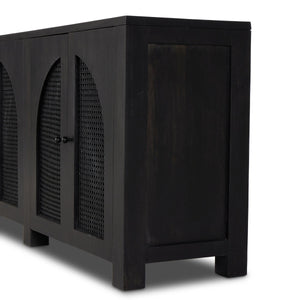 Tilda 6 Door Sideboard - Black Wash Mango