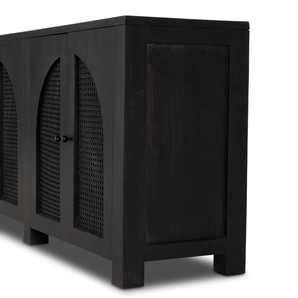 Tilda 6 Door Sideboard - Black Wash Mango