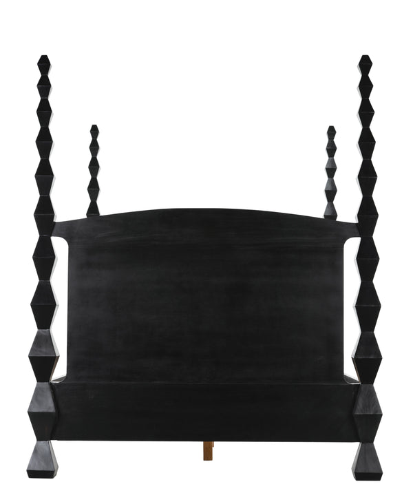 Brancusi Bed, Queen, Hand Rubbed Black