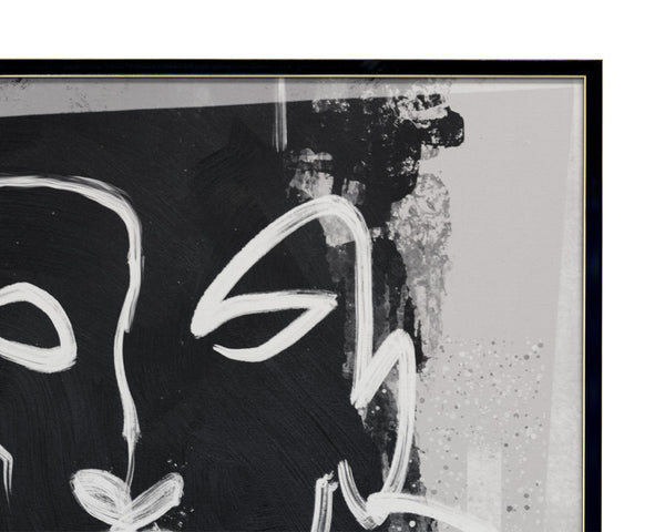 FACE TO FACE (SET OF 2) - 40" X 60" - BLACK FLOATER FRAME