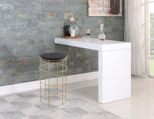 Guy Bar Stool In Grey Velvet