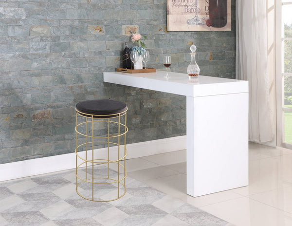 Guy Bar Stool In Grey Velvet